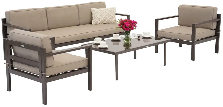 Garden Point Porto Coffee 5 bruin tuinmeubelset