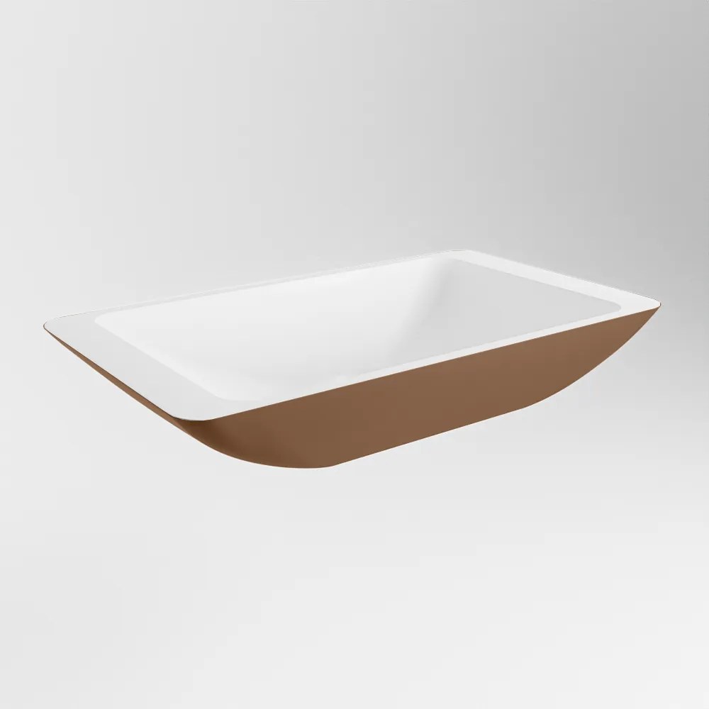 Mondiaz Topi Solid Surface waskom 60x35cm rust / talc