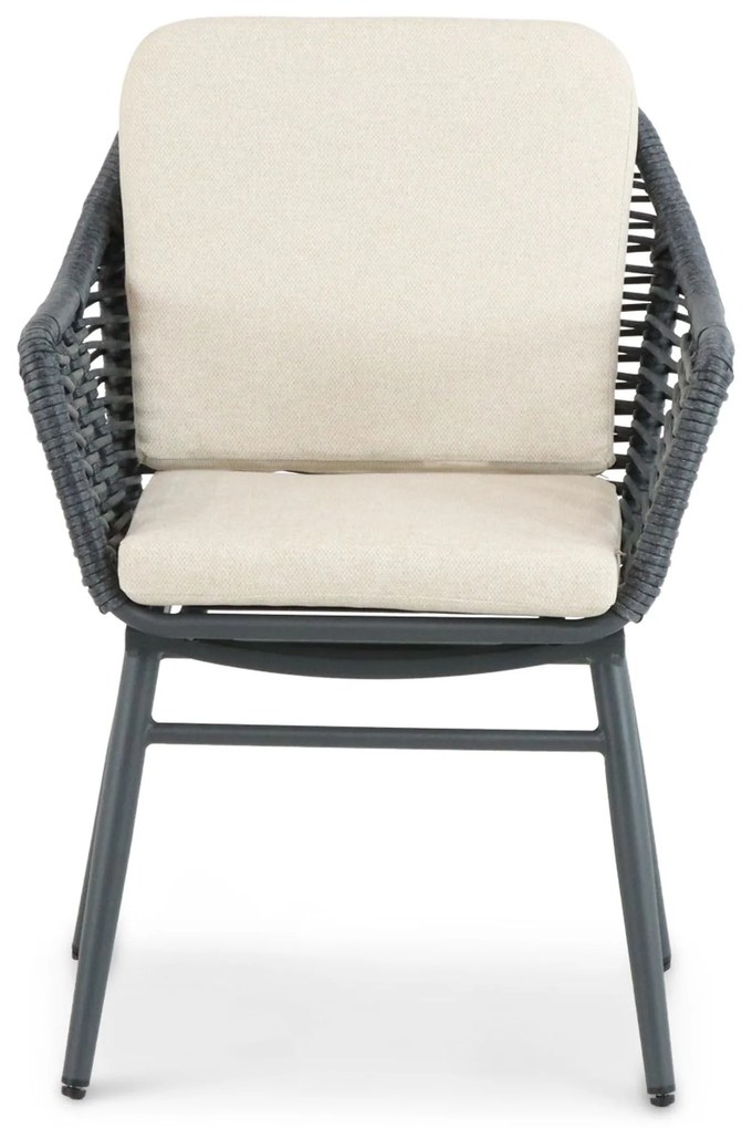 Tuinstoel Aluminium/rope Grijs-antraciet Coco Antoni