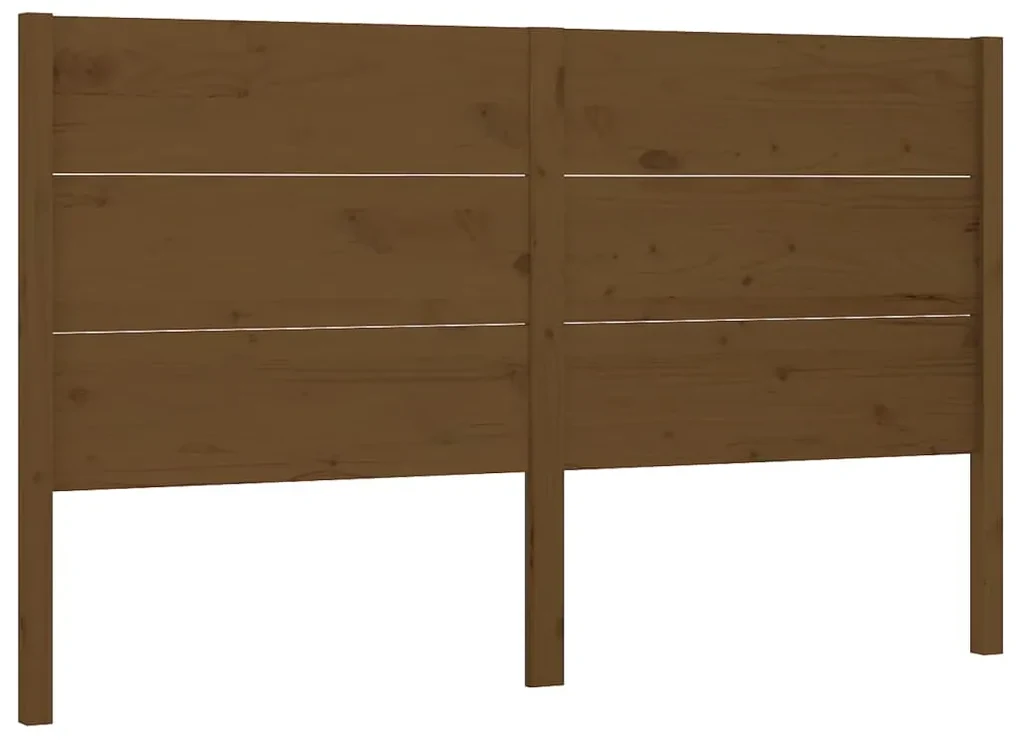 vidaXL Hoofdbord 166x4x100 cm massief grenenhout honingbruin
