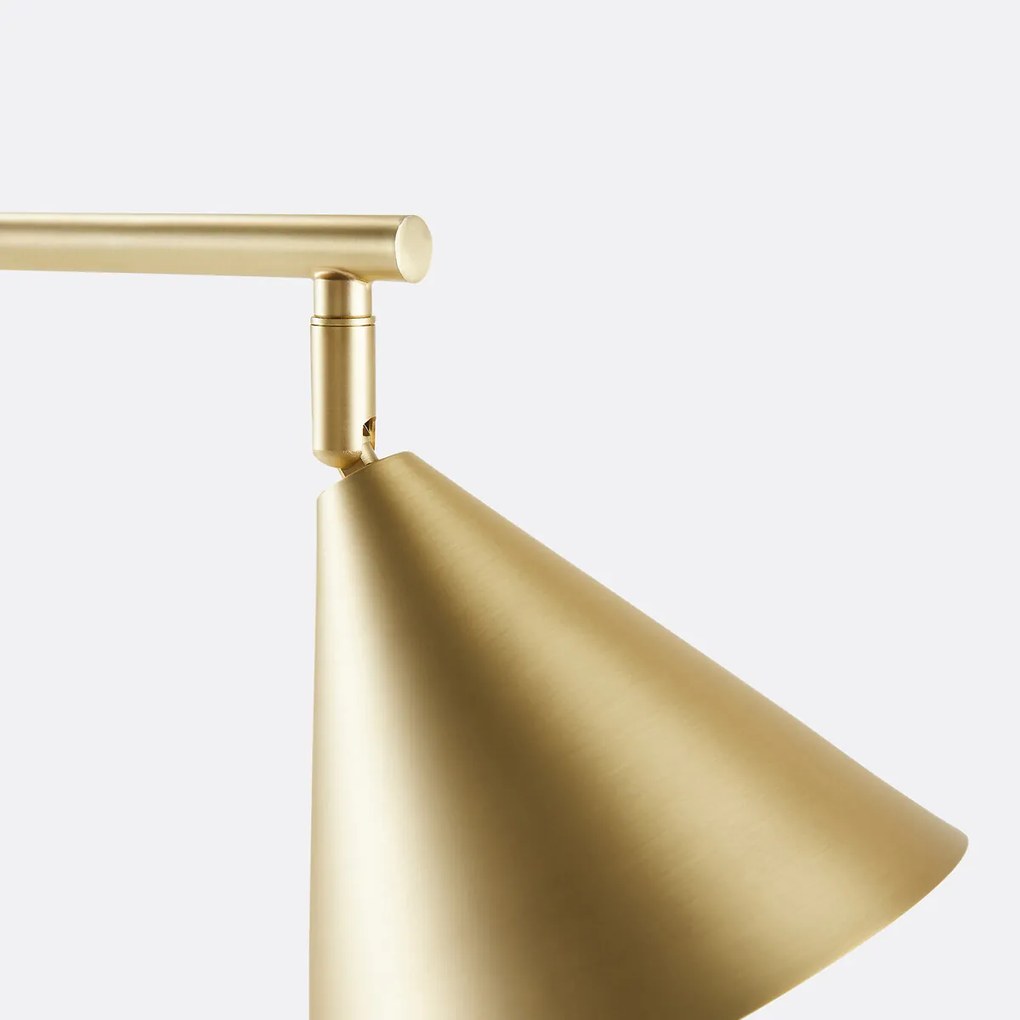 Voetlamp in ijzermetaal, richtbaar, Hiba