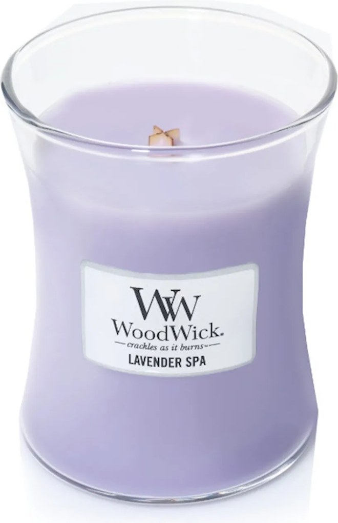 WoodWick geurkaars - Medium Hourglass - Lavender Spa