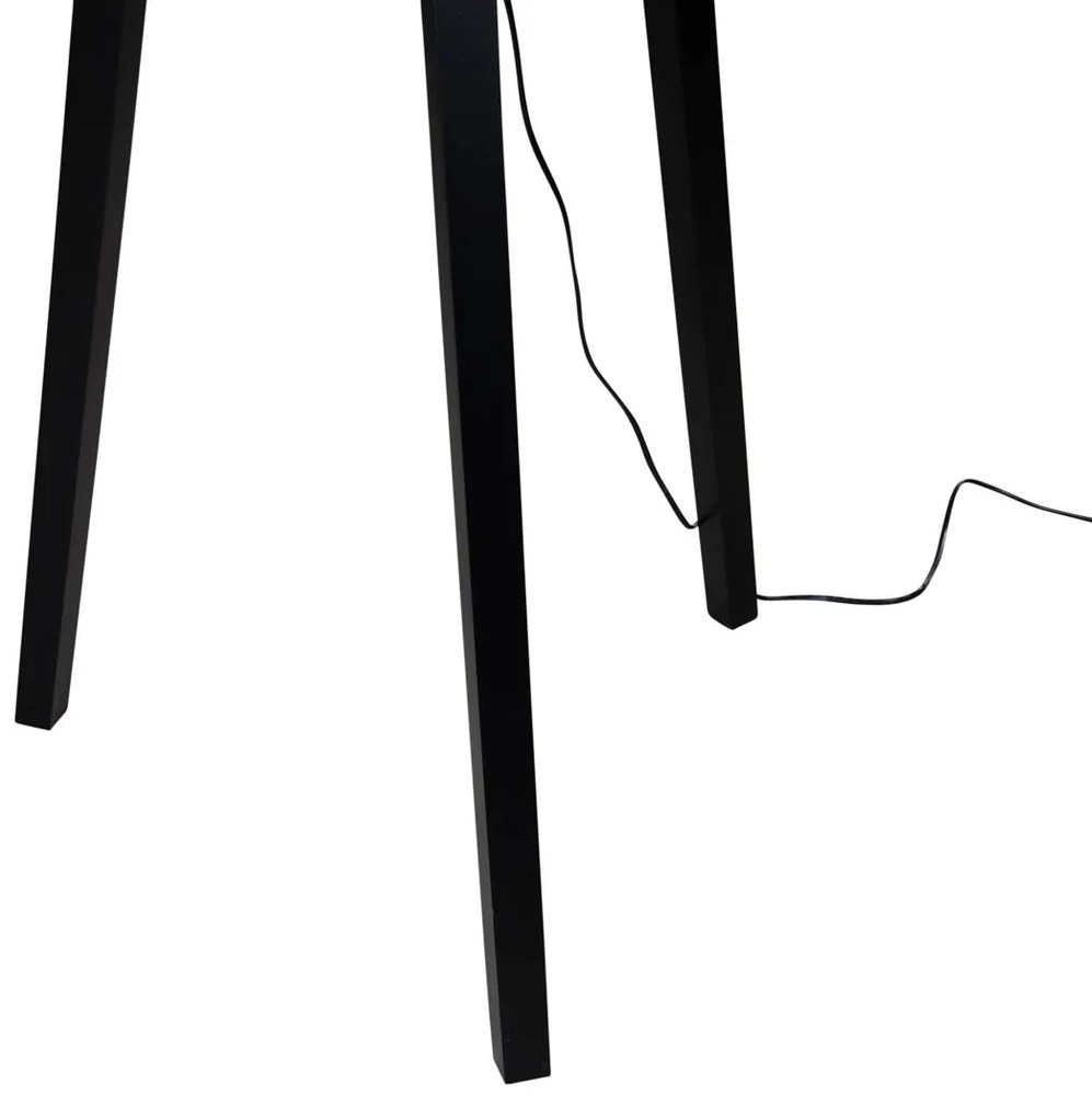 Vloerlamp zwart met velours kap taupe 50cm - Puros