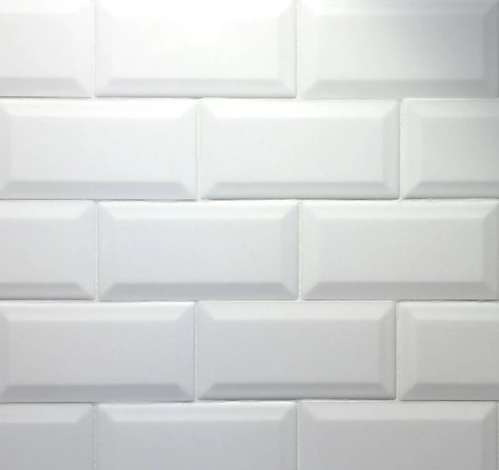 Metro wandtegels 10x20cm glans wit