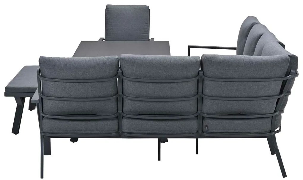 Garden Impressions Senja lounge dining set 5-delig rechts incl. stoel - mystic grijs