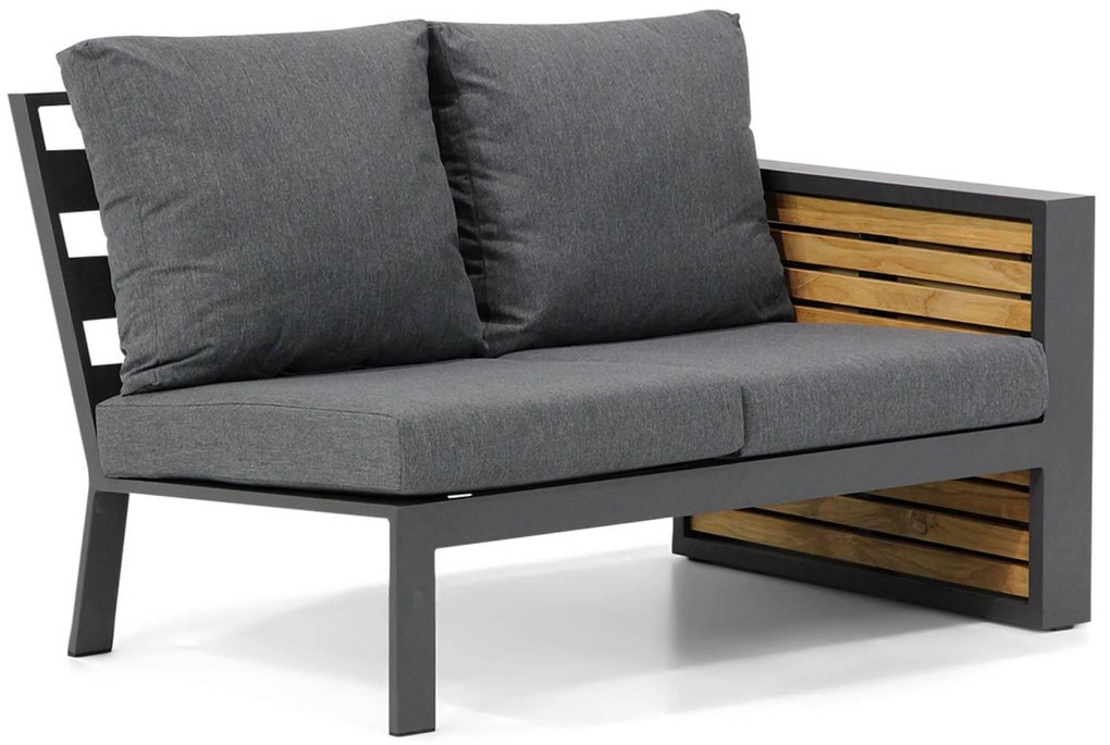 Hoek loungeset 6 personen Aluminium/teak Grijs Lifestyle Garden Furniture Verona