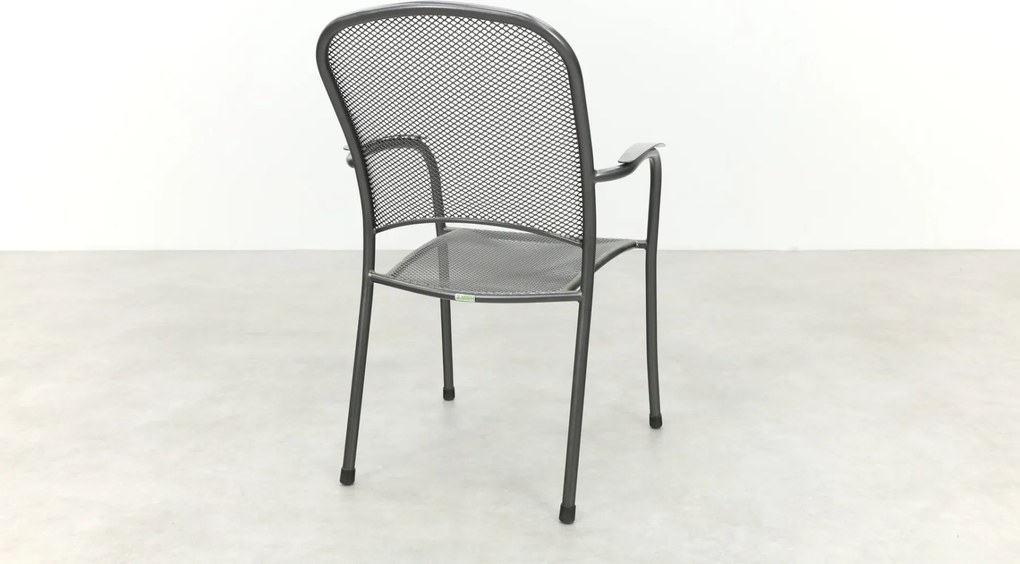 Royal Garden Carlo strekmetaal stapelbare tuinstoel - Antraciet