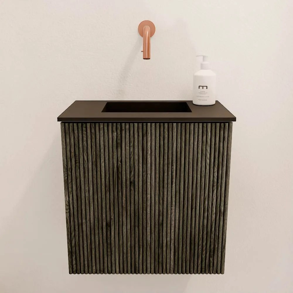 Mondiaz Joya 40cm toiletmeubel shadow met wastafel faye midden zonder kraangat urban