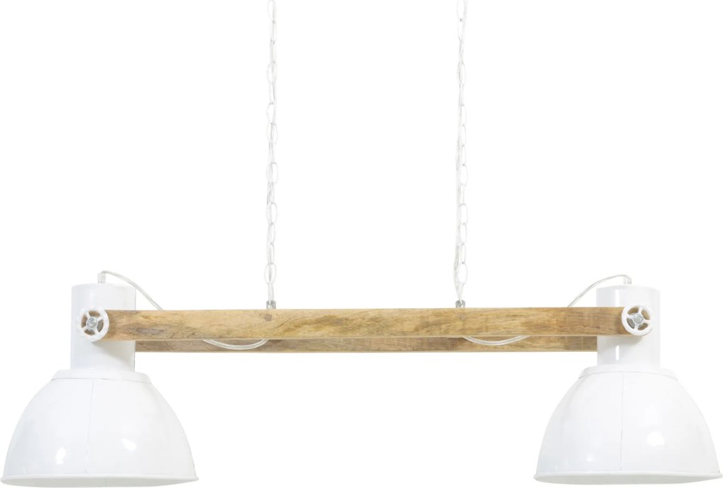 Hanglamp ELAY - hout naturel-wit - 2-lichtpunten