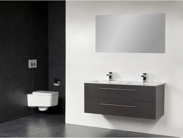 Saniclass Exclusive line Kera 120 badmeubel Black Wood met spiegel 2 lades