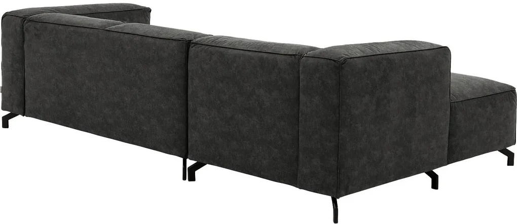 Goossens Bank Calvin grijs, micro leer, 2,5-zits, modern design