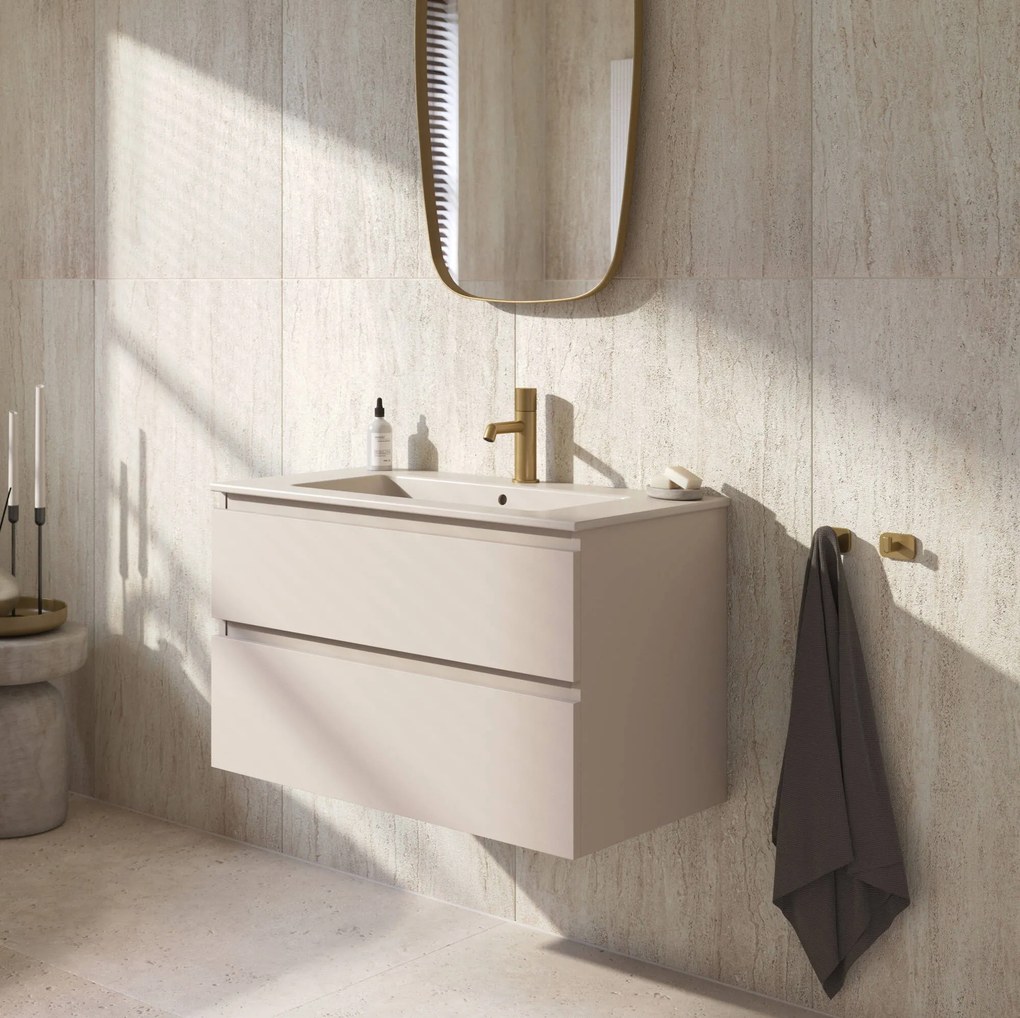 Ben Tendenza badmeubel incl. keramische wastafel 80x46x62cm zand