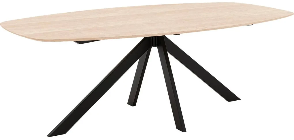 Goossens Excellent Eettafel Floyd, Semi ovaal 180 x 100 cm
