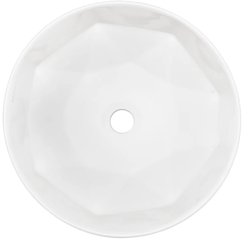 Kerra KR57 waskom rond glans wit 40x40x14cm