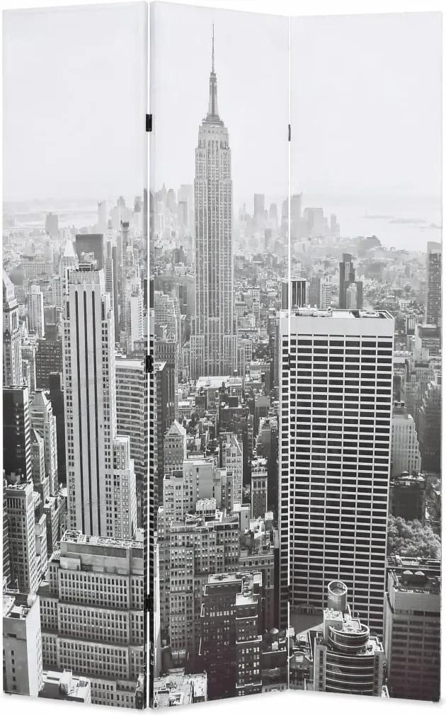 Kamerscherm New York bij daglicht 120x170 cm zwart en wit