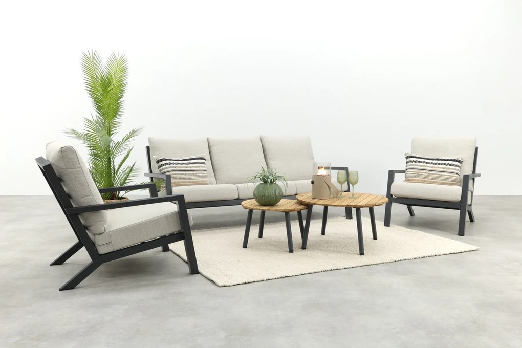 Boston/Mindo stoel - 3-zitsbank loungeset - 5-delig