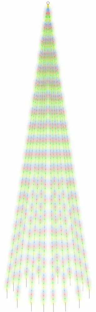 vidaXL Vlaggenmast kerstboom 1134 LED's meerkleurig 800 cm