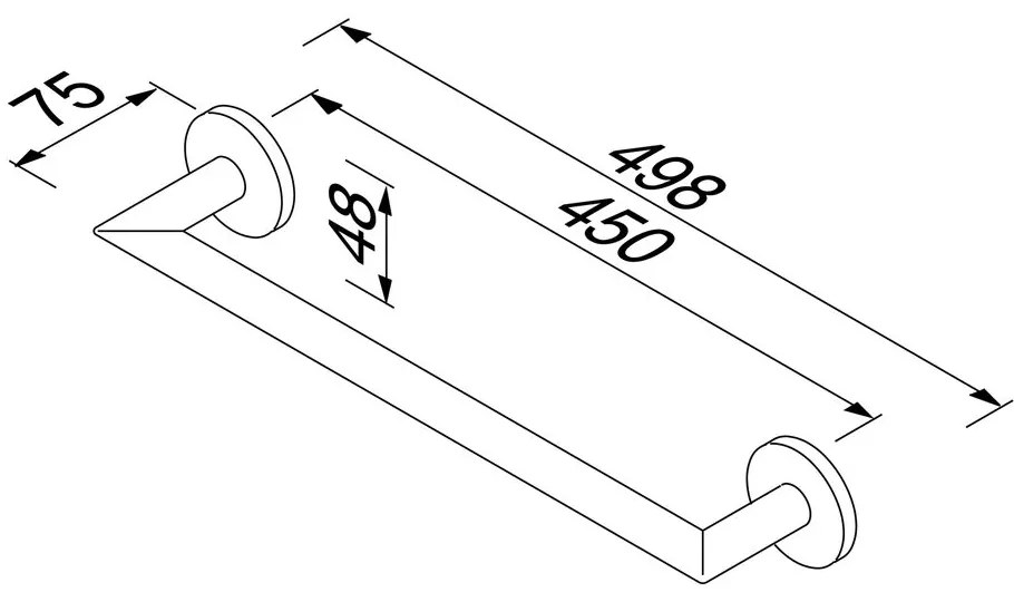 Geesa Nemox handdoekrek 49,8cm RVS geborsteld