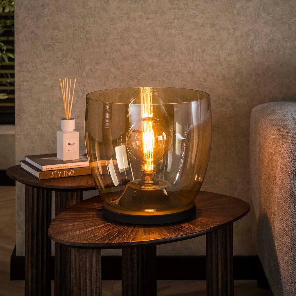 Glazen Vloerlamp Amber Glas 33 Cm