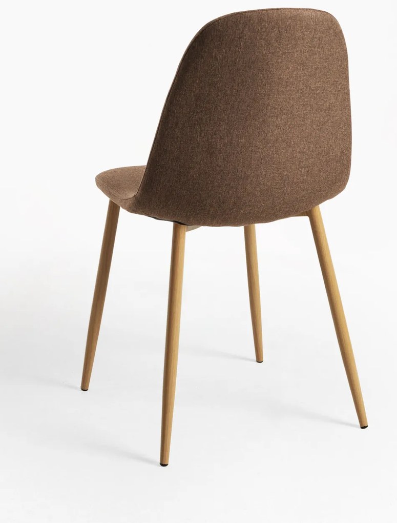 Set 4 Teok Stoffen Stoelen