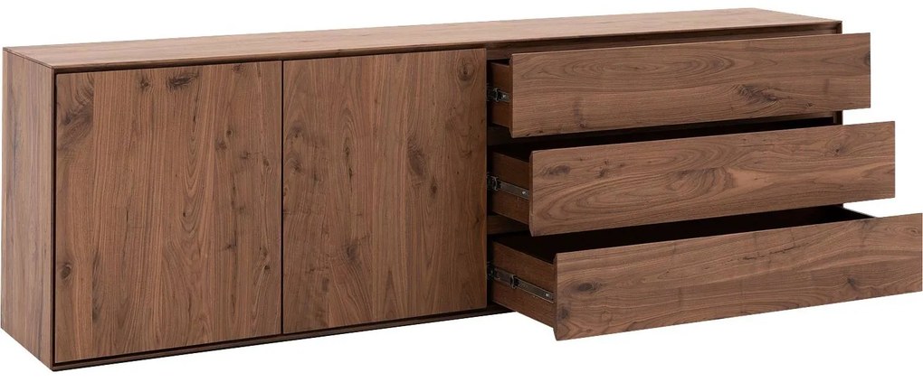 Goossens Excellent Dressoir Vic, 2 deuren 3 laden vsr breed 240 cm, staand