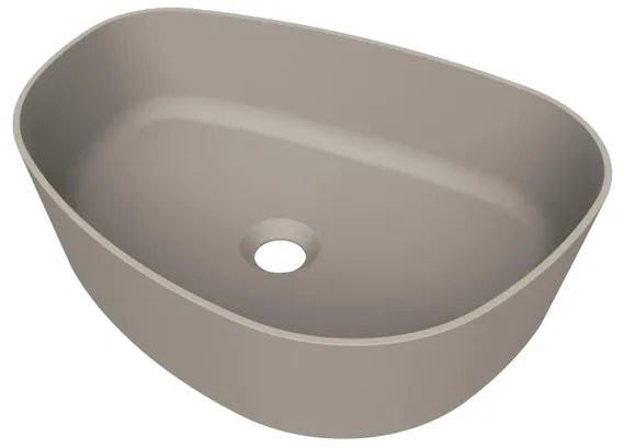Arcqua Rocker waskom - opbouw - organisch rechts - 50x37cm - mat klei WAS851965