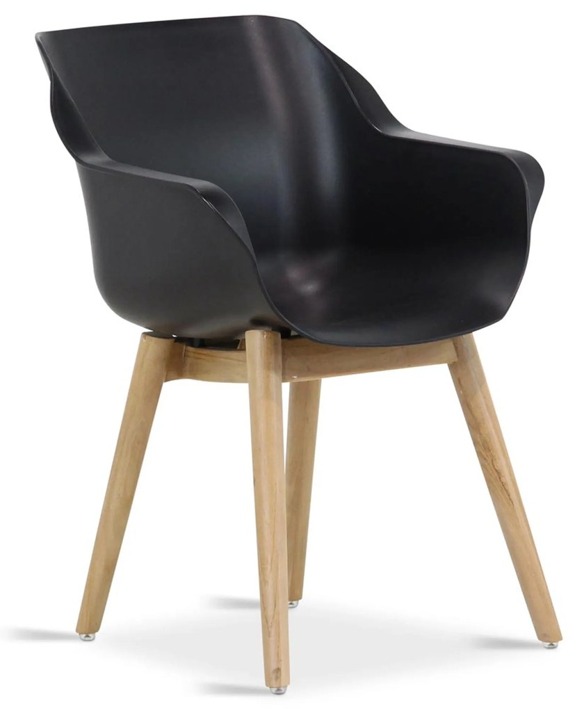 Tuinset 6 personen 240 cm Kunststof Zwart Hartman Sophie