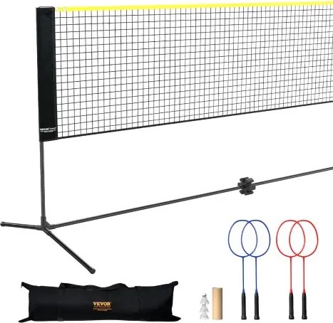 VEVOR 606cm Badminton Netset Outdoor Volleybal Pickleball Tennis Net Draagbaar