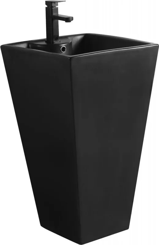 Mexen Pia vrijstaande wasbak 47 x 47 cm, mat zwart - 26104770