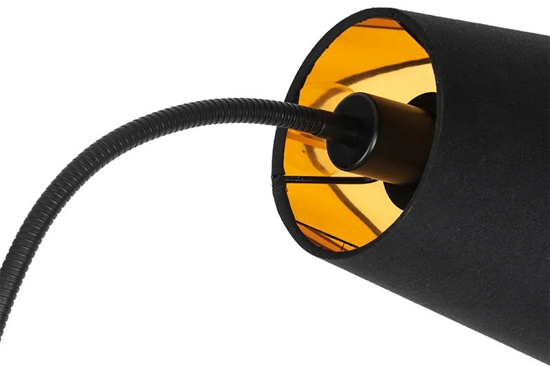 Moderne vloerlamp zwart 2-lichts - Carmen