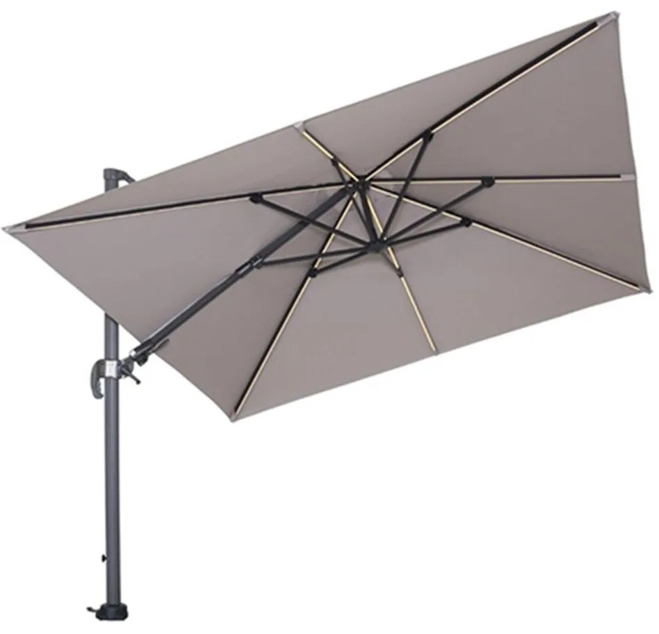 Garden Impressions Hawaii zweefparasol Lumen LED 300x300 cm - zand