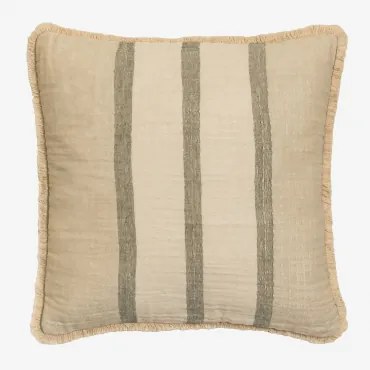 Vierkant Katoenen Kussen (45x45 Cm) Nyland Beige – Crème - Sklum