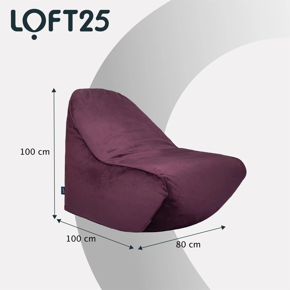 Relaxing Bean Bag Chair - Aubergine