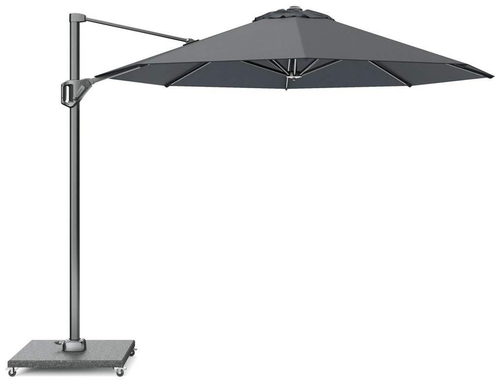 Zweefparasol  Ø3m T1 (incl. voet + hoes) antracite Grijs-antraciet Platinum Voyager