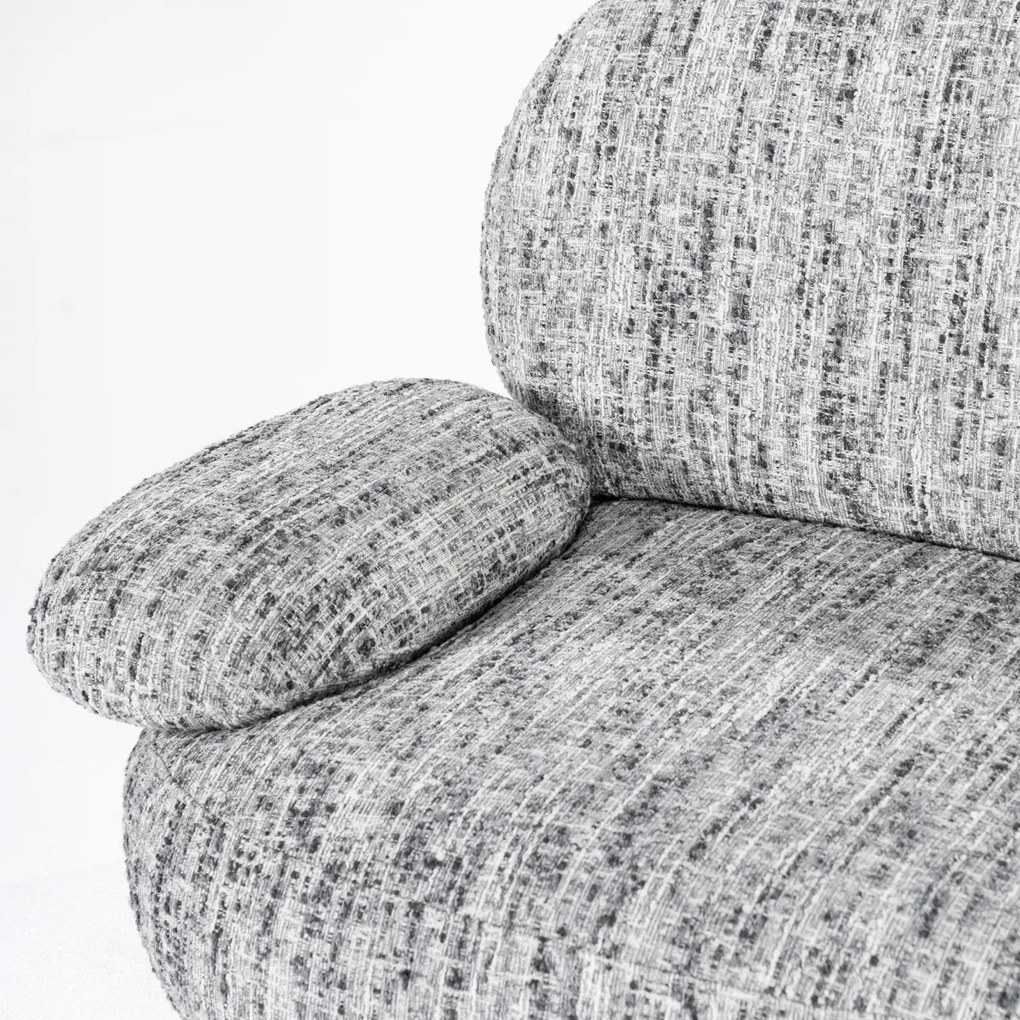 Design Fauteuil Zwart Wit Stof