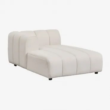 Linker Chaise Longue Module Voor Modulaire Bank In Bouclé Stof Eliot Bouclé Crèmebeige - Sklum