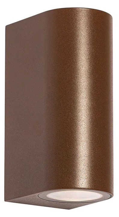 Buiten wandlamp roestbruin kunststof ovaal 2-lichts - Baleno Modern GU10 IP65 Buitenverlichting