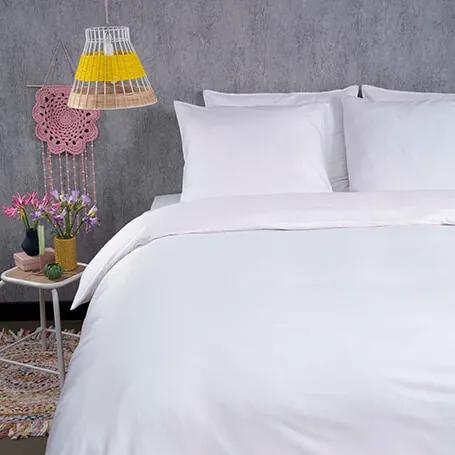 Presence Hotel Satijn - Wit Lits-jumeaux (240 x 200/220 cm + 2 kussenslopen) Dekbedovertrek