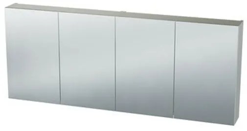 Nemo Spring Nebulo luxe spiegelkast - 160x65x17.8cm - 4 dubbelzijdige spiegeldeuren - glazen leggers - met stopcontact - zonder schakelaar - kleur: White Standard 20037096