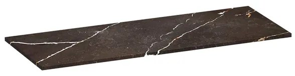 BRAUER Artificial Marble Wastafelblad - 120x46x2 - Zonder kraangat - composiet - Copper Brown TB-MR120CB