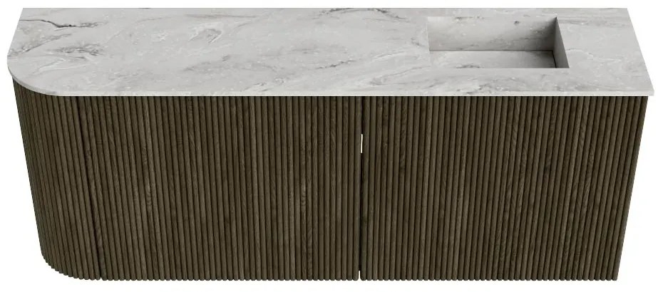 Mondiaz Joya DLux 100cm toiletmeubel ronding links shadow met wastafel faye rechts 1 kraangat glace