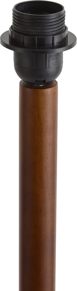 Japandi vloerlamp walnoot hout zonder kap 133cm - Mels