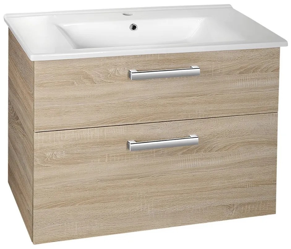 Aqualine Vega onderkast 82x43.6x68cm eiken