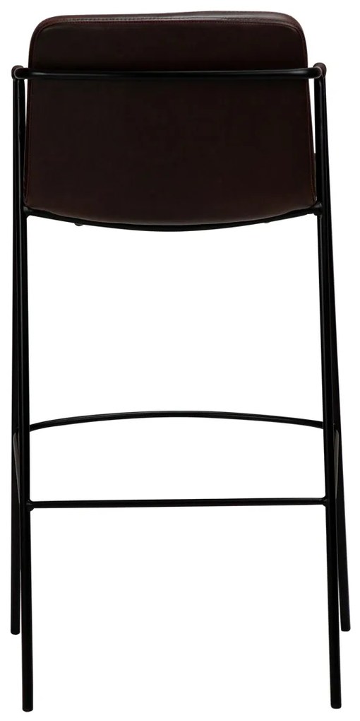 Dan-Form Boto Hoge Barkruk Minimalistisch Design Cocoa Kunstleer