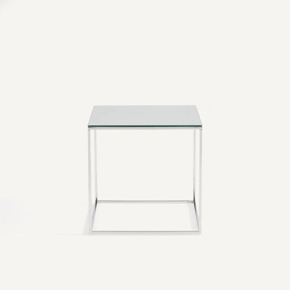 Bijzettafel van verchroomd metaal, MAHAUT
