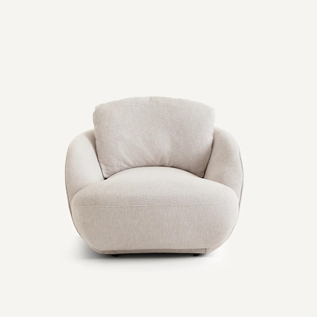 Ronde fauteuil XL in chiné, Alpine