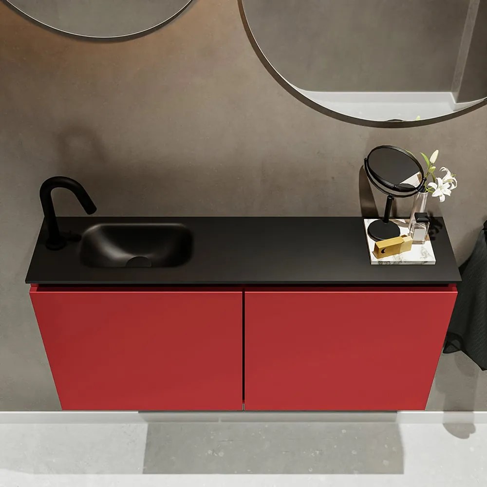 Mondiaz Ture 100cm toiletmeubel fire met wastafel urban links 1 kraangat