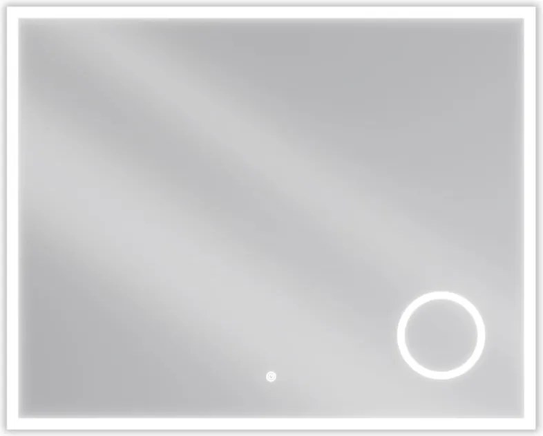 Mexen Kala badkamerspiegel verlicht met cosmeticaspiegel 100 x 80 cm, LED 6000K, anti-condens - 9820-100-080-611-00