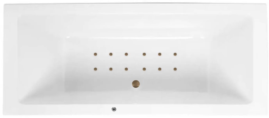 Lambini Designs Cube bubbelbad 170x75cm elektronisch met 12 aerojets rose goud