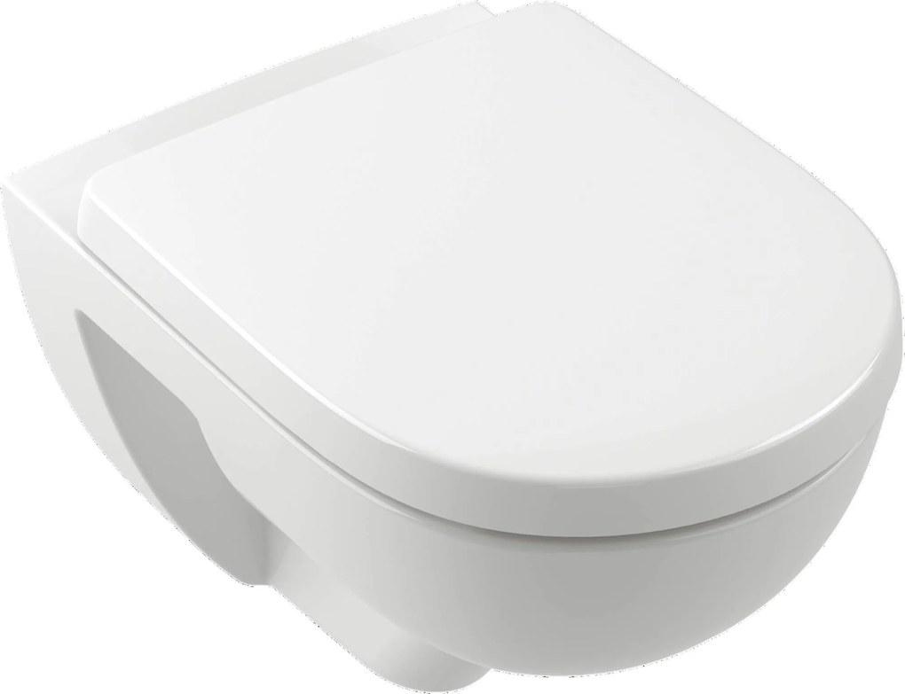 Villeroy & Boch O.novo compact hangtoilet TwistFlush incl. softclose toiletbril met quickrelease alpine wit